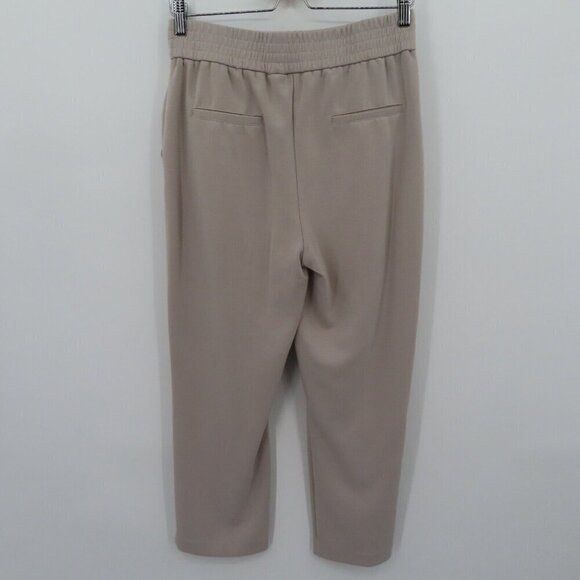Mason DAmelie Womens Medium Pull On Stretch Waistband Beige Pants Pleated Front - Picture 4 of 10